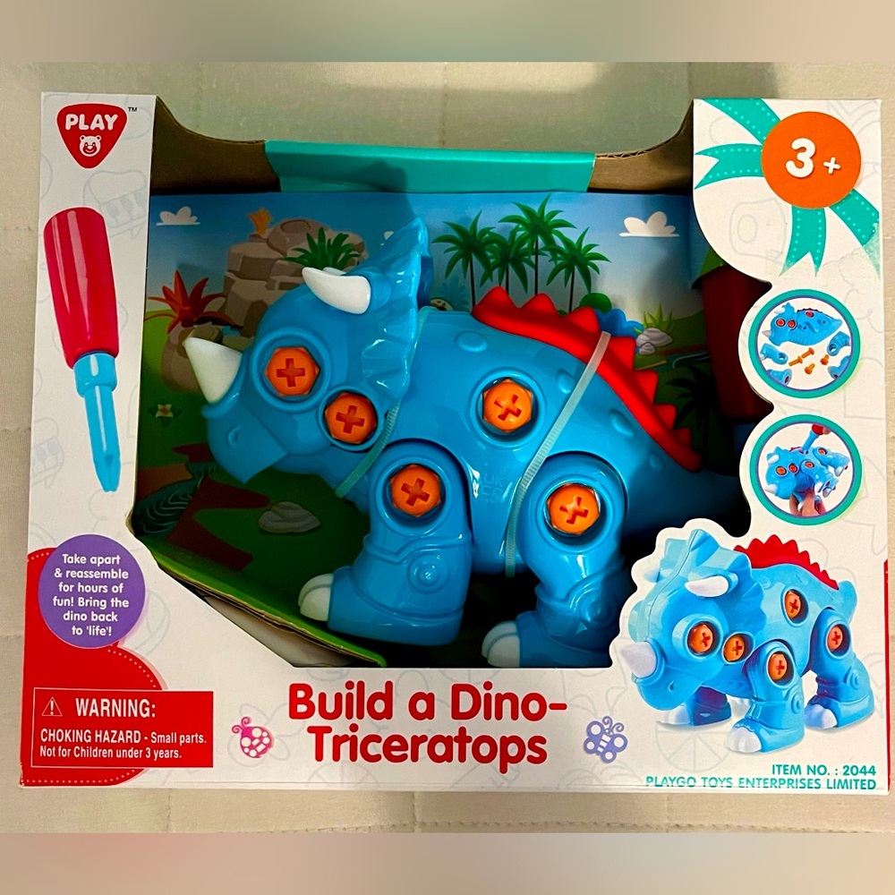 Play go toys Build you’re own Dino - Triceratops Ages 3+ NIB